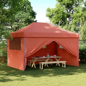 Tendone per Feste Pieghevole Pop-Up con 4 Pareti Terracotta