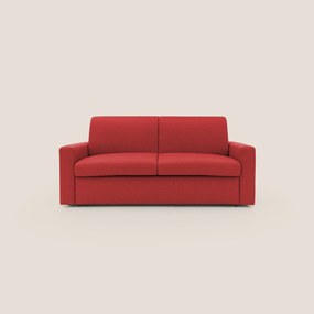 Kansas Divano letto matrimoniale alto 20 cm in tessuto impermeabile misto cotone T13 rosso
