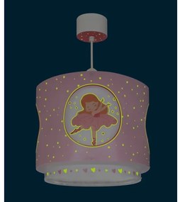 Dalber 60912 - Lampadario per cameretta PRINCESS DANCE 1xE27/15W/230V rosa
