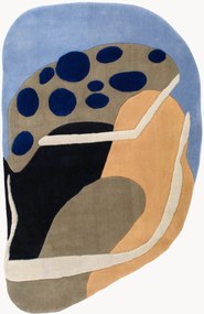 Tappeto in lana annodato a mano con effetto alto-basso Papillon