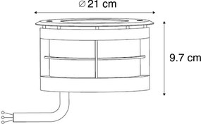 Faretto da giardino moderno in acciaio con LED 20W - Bridge