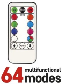 Catena da esterno LED RGB Natale 96xLED/64 modalità 15m IP44 + telecomando