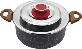 Coperchio Magico Antiodore Ø31 cm Ventur Magic in Acciaio Inox Pomolo in Bachelite Cooker Rosso...