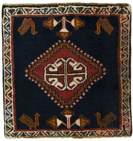Shiraz Tappeto 50 x 50 Rosso (Iran) Annodato A Mano