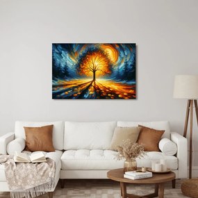 Quadro su tela – Albero della vita al centro di una foresta scura