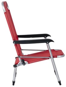 Sedia da campeggio pieghevole rossa