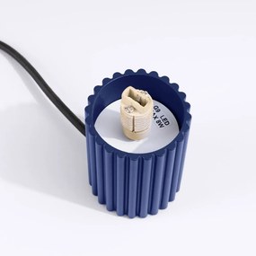 Lampada da tavolo blu scuro con paralume in vetro (altezza totale 19 cm) Orbital – Sollux