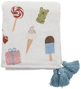Coperta bianca per bambini 130x160 cm Sweets - Bloomingville Mini