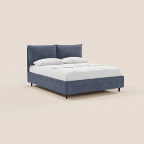 ZAYRON letto imbottito con vano contenitore e morbidi cuscini regolabili - design moderno in tessuto certificato Oeko-Tex®