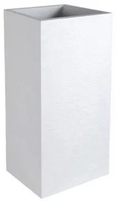 Vaso EDA Graphit Bianco Plastica Quadrato 39,5 x 39,5 x 80 cm