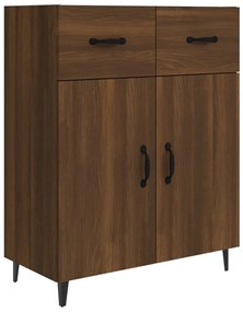 Credenza rovere marrone 69,5x34x90 cm in legno multistrato