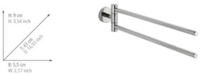 WENKO 20213100 - Porta asciugamani BOSIO SHINE 43x9 cm acciaio inox/argento