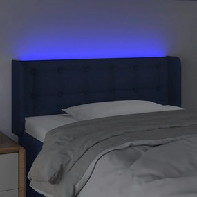 Testiera a led blu 93x16x78/88 cm in tessuto