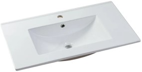 Lavabo da incasso rettangolo 101 x 46,5 cm in Ceramica Bianco - MOTIAC