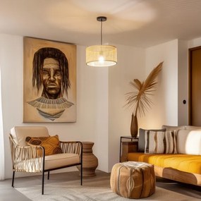 Brilagi - Lampadario LED a sospensione su cavo CERIA BOHO 1xE27/40W/230V Ø 40 cm bambù