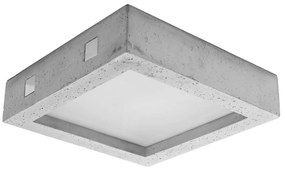 Lampada da soffitto 18W RIZA in Cemento e Vetro - Grigia