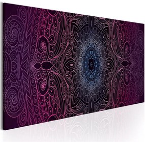 Quadro Purple Mandala  Colore Blu, Dimensioni e Misure 120x40