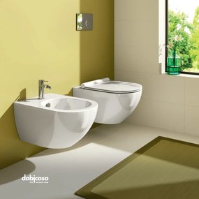 Catalano "Sfera 54" Coppia Di Sanitari Sospesi Filo Muro Bianco Lucido Dotato Di Nuovo Sistema NewFlush