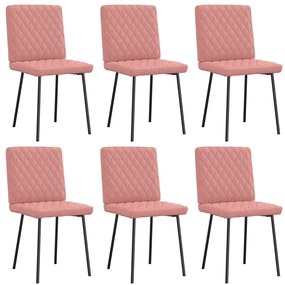 Sedie Da Pranzo 6 Pz Rosa İn Similpelle /