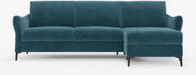 Dalia divano letto angolare con vano contenitore - materasso alto 18 cm in raffinato tessuto smacchiabile T30