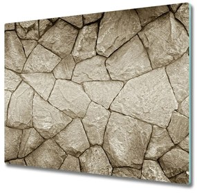 Tagliere in vetro temperato Muro di pietra 60x52 cm