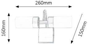 Rabalux 5746 - Applique a LED da bagno BETTY 2xLED/4W/230V