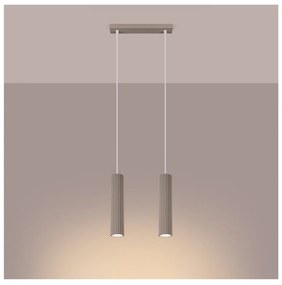 Lampadario grigio tortora in metallo Gleam – Sollux