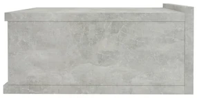 Comodini pensili 2 pz grigio cemento 40x30x15 cm in truciolato