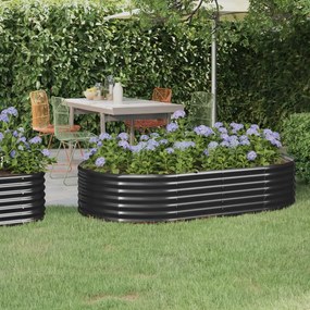 Letto Da Giardino İn Acciaio A Polvere 175x100x36 Cm Antracite /