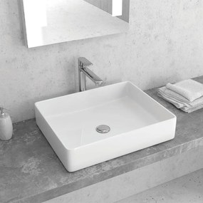 New Line Xr2 Lavabo 51x40,5 Da Appoggio Rettangolare In Porcellana Bianco