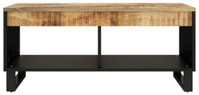Tavolino da salotto 90x50x40 cm in legno massello di mango