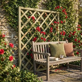 griglia da giardino in legno di pino impregnato in autoclave 90 x 90 cm