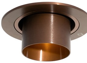 Faretto da incasso moderno bronzo scuro GU10 35 mm rotondo orientabile - Installa
