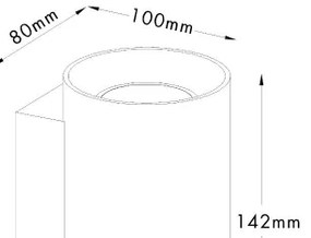 Zuma Line 92696-N - Lampada da parete SANDY WL 2xGU10/50W/230V nero