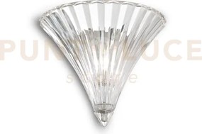 Santa applique in vetro 1 luce attacco e14 trasparente 24,5cm