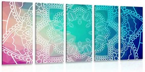 Quadri 5 pezzi – Mandala pastello