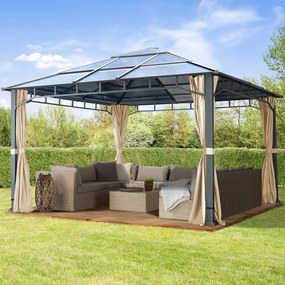 TOOLPORT Gazebo da giardino Sunset Deluxe, crema, 4x4m - (300171)
