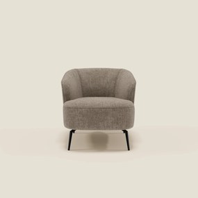 Renoa Poltroncina dall'eleganza moderna in tessuto smacchiabile T24 marrone tortora