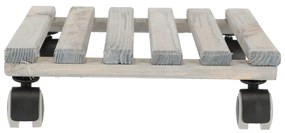 Tappeto mobile in legno grigio, 29 x 29 cm - Esschert Design