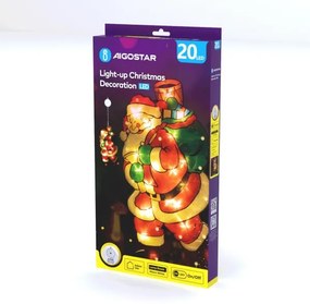 Aigostar - Decorazione natalizia LED LED/3xAAA Santa 45cm