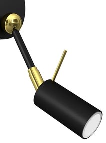 Faretto da parete IRIS 1xGU10/MR11/40W/230V nero/oro