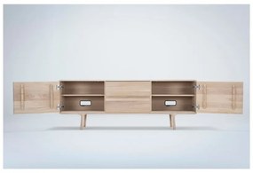 Cassettiera TV in legno massiccio di quercia Fawn - Gazzda