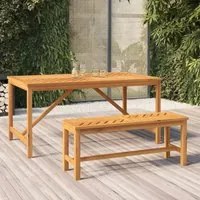 Panca da Giardino 110 cm in Legno Massello di Acaciacod mxl 129472