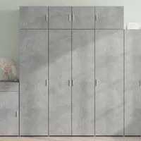 Credenza Grigio Cemento 80x42,5x185 cm in Legno Multistrato 3281437