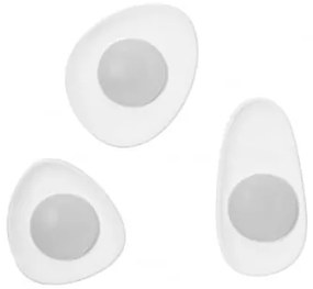 Set Di 3 Applique A Led In Gesso Givert Bianco - Sklum