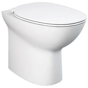 WC Filo Muro In Ceramica Bianco Rimless Morning RAK Ceramics + Copriwater