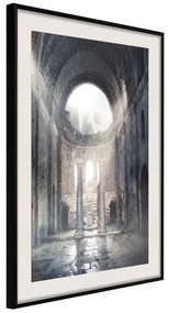 Poster  Ruins of a Cathedral  Cornice Quadri Cornice nera con pass-partout, Larghezza x Altezza Home decor 20x30