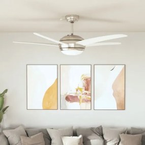 Ventilatore da Soffitto Decorato con Luce 128 cm Bianco