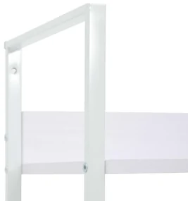 Scaffale libri 5 ripiani bianco 60x27,6x158,5 legno multistrato