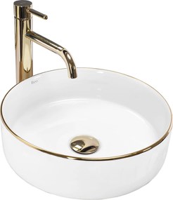 Lavabo da appoggio Rea Sami Gold Edge